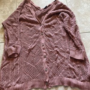 Mauve button up cardigan